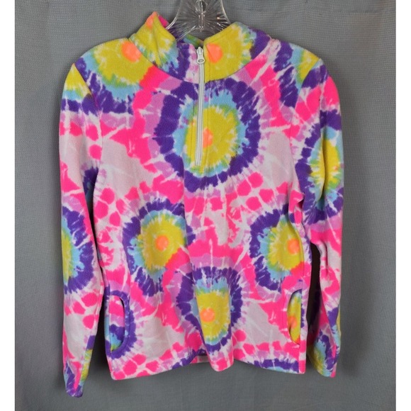 The Children's Place Other - The Childrens Place Girl's XXL (16) Pullover 1/4 Zip Pink Blue Purple Yellow